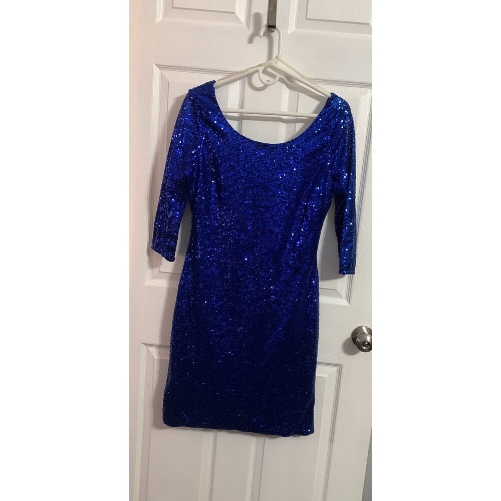 My Michelle Blue Sequin Dress  Size 13